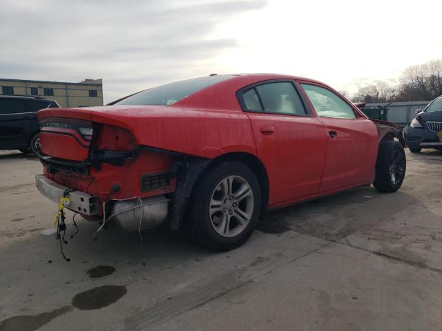 2C3CDXBG1MH548034 - 2021 DODGE CHARGER SXT RED photo 3