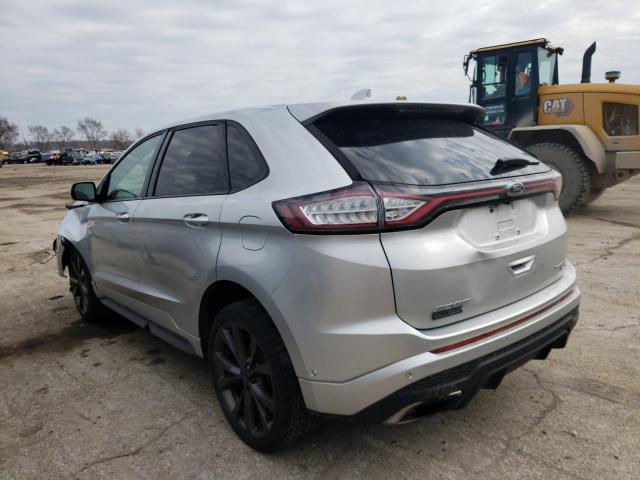 2FMTK4AP8FBB48989 - 2015 FORD EDGE SPORT GRAY photo 2