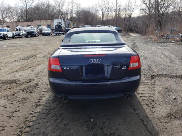 WAUDT48H26K003552 - 2006 AUDI A4 QUATTRO BLUE photo 6