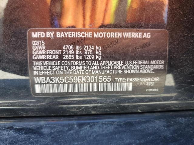 WBA3K5C59FK301565 - 2015 BMW 328 D XDRIVE BLACK photo 12