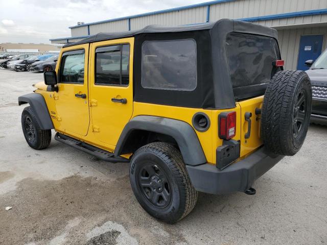 1C4BJWDGXFL609815 - 2015 JEEP WRANGLER U SPORT YELLOW photo 2