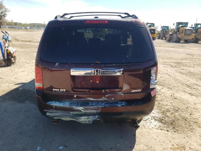 5FNYF4H54FB003289 - 2015 HONDA PILOT EXL BURGUNDY photo 6