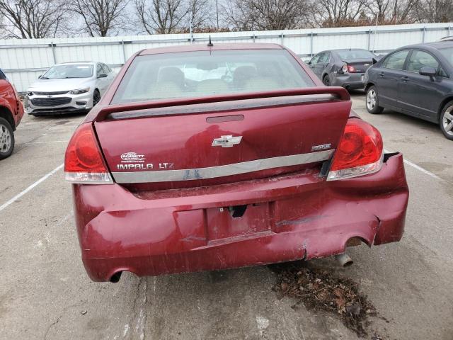 2G1WU583189272741 - 2008 CHEVROLET IMPALA LTZ RED photo 6