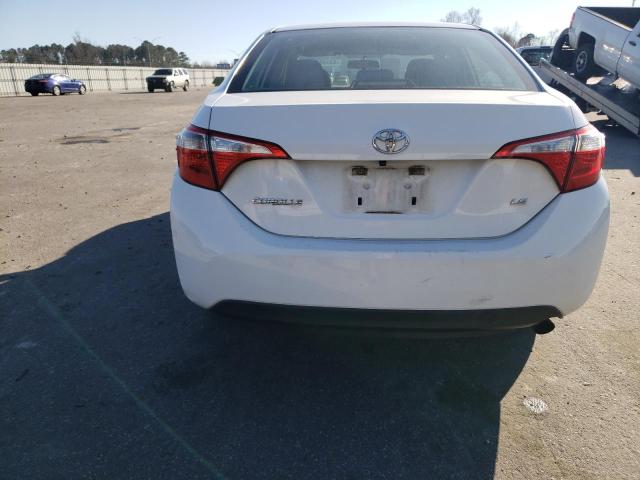 5YFBURHEXGP564353 - 2016 TOYOTA COROLLA L WHITE photo 6