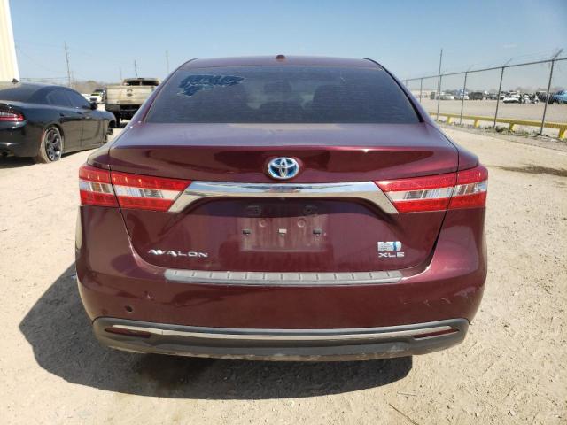 4T1BD1EBXEU026856 - 2014 TOYOTA AVALON HYBRID MAROON photo 6