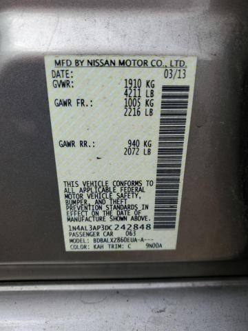 1N4AL3AP3DC242848 - 2013 NISSAN ALTIMA 2.5 GRAY photo 13