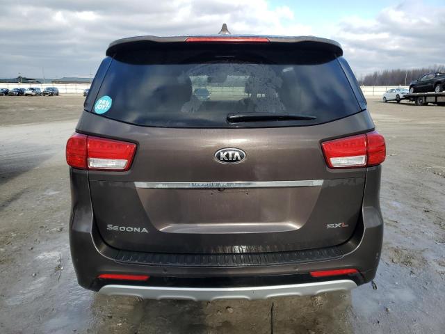 KNDME5C16F6053151 - 2015 KIA SEDONA SXL GRAY photo 6