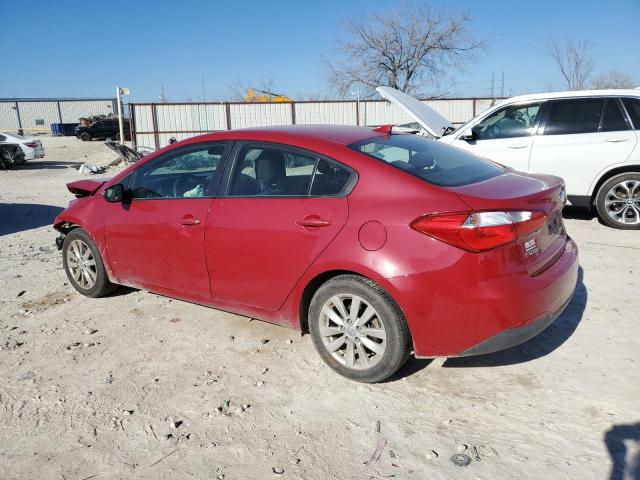 KNAFX4A61E5155745 - 2014 KIA FORTE LX RED photo 2