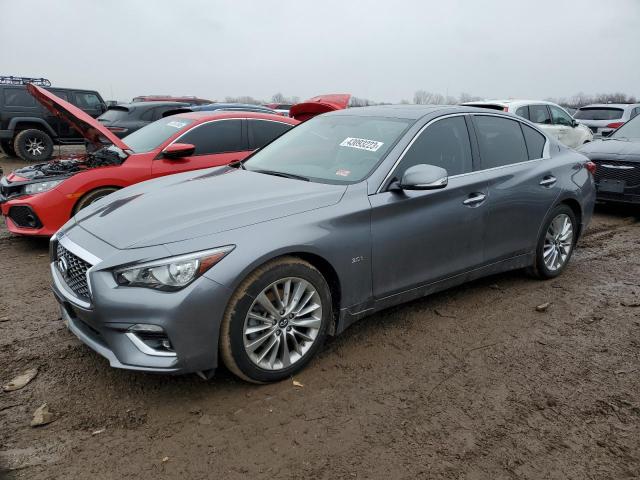 JN1EV7AR7KM554440 - 2019 INFINITI Q50 LUXE GRAY photo 1