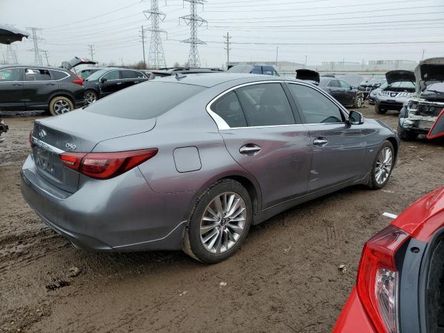 JN1EV7AR7KM554440 - 2019 INFINITI Q50 LUXE GRAY photo 3