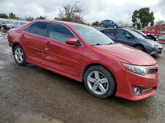 4T1BF1FK8EU784977 - 2014 TOYOTA CAMRY L RED photo 4