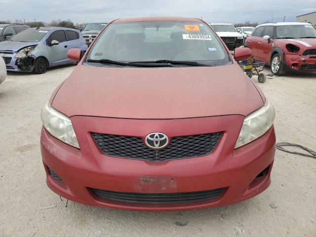 JTDBL40E899064377 - 2009 TOYOTA COROLLA BASE RED photo 5