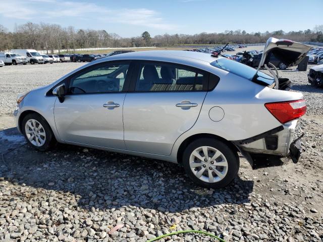 KNADM4A33E6393869 - 2014 KIA RIO LX SILVER photo 2