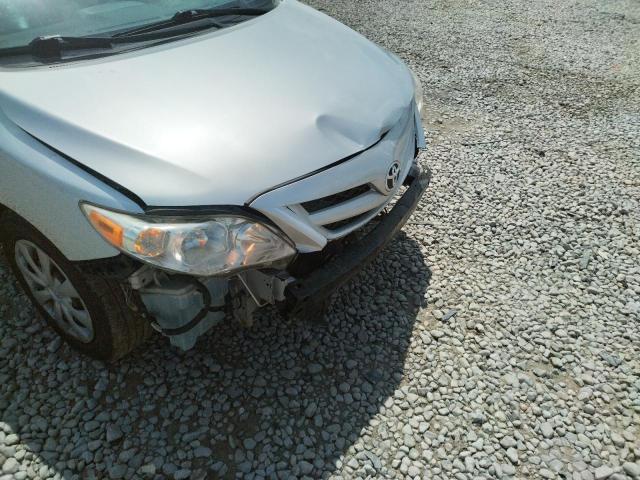 JTDBU4EE7B914637 - 2011 TOYOTA COROLLA BASE SILVER photo 10