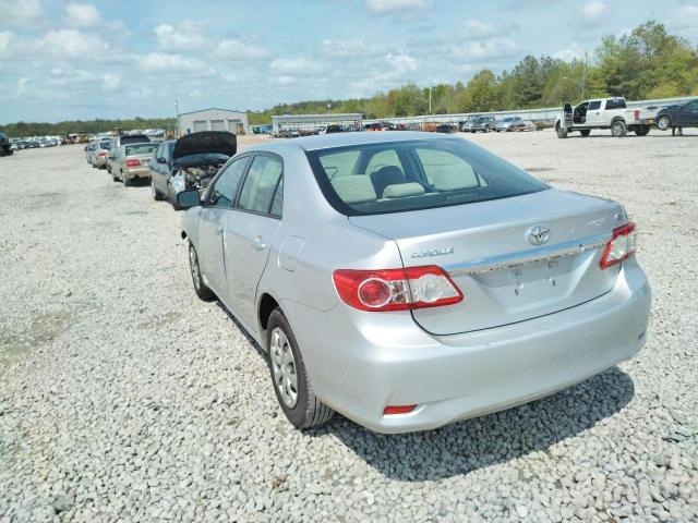 JTDBU4EE7B914637 - 2011 TOYOTA COROLLA BASE SILVER photo 3