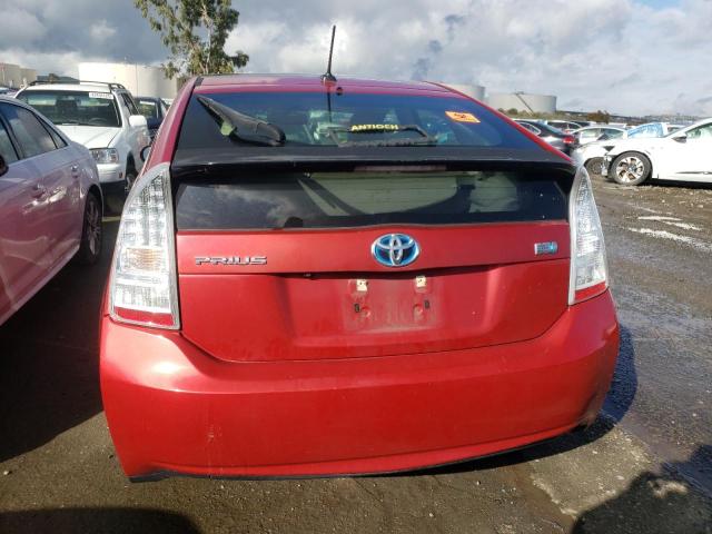 JTDKN3DU3A0170721 - 2010 TOYOTA PRIUS RED photo 6