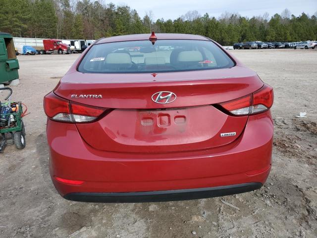 KMHDH4AE1EU058755 - 2014 HYUNDAI ELANTRA SE RED photo 6