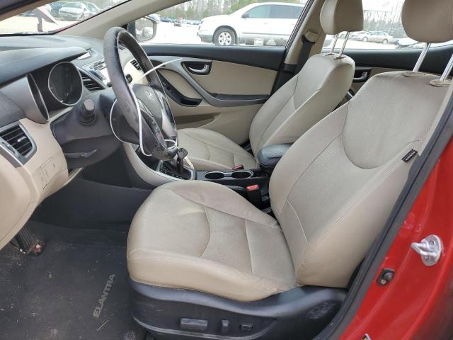 KMHDH4AE1EU058755 - 2014 HYUNDAI ELANTRA SE RED photo 7