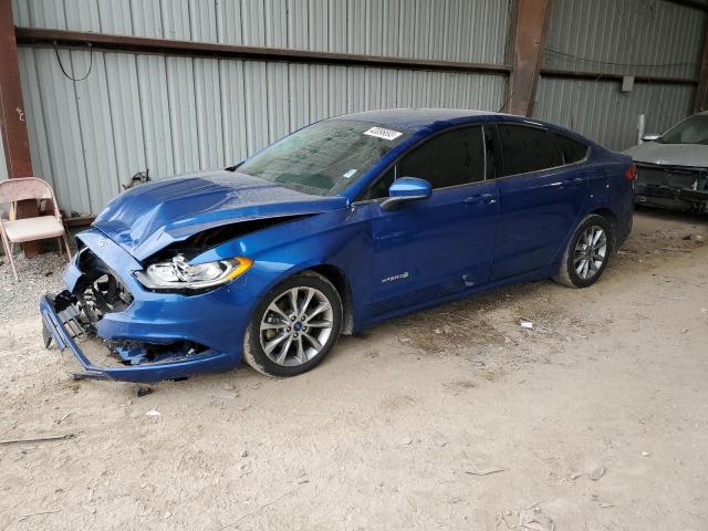 3FA6P0LU4HR385052 - 2017 FORD FUSION SE HYBRID BLUE photo 1