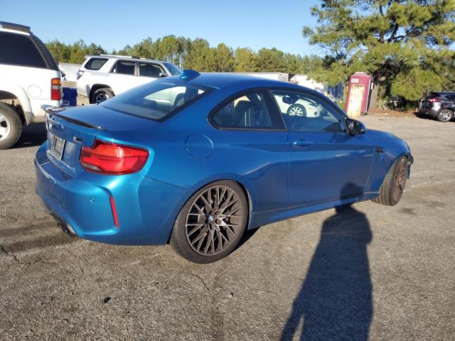 WBS2U7C52K7D01646 - 2019 BMW M2 COMPETITION BLUE photo 3