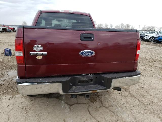 1FTPW14554KC55150 - 2004 FORD F150 SUPERCREW MAROON photo 6