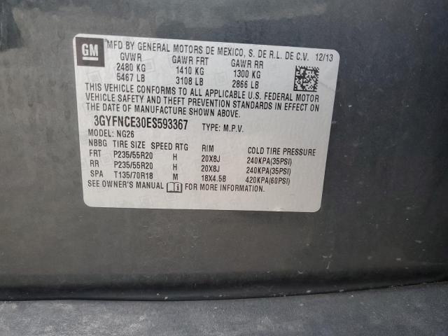 3GYFNCE30ES593367 - 2014 CADILLAC SRX PERFORMANCE COLLECTION Қара фото 12