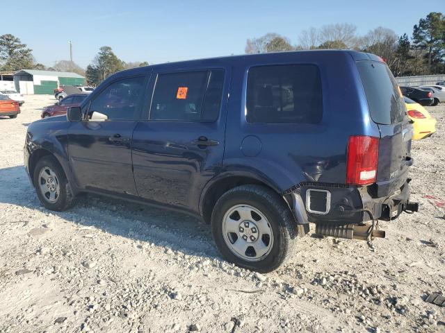 5FNYF3H24FB001140 - 2015 HONDA PILOT LX BLUE photo 2