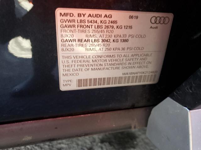 WA1BNAFY0K2124820 - 2019 AUDI Q5 PREMIUM PLUS BLUE photo 14