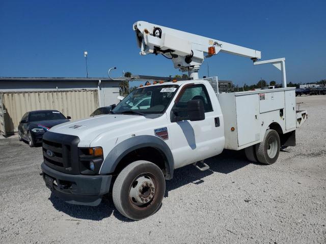 1FD4F46R68EE00104 - 2008 FORD F450 SUPER DUTY WHITE photo 1