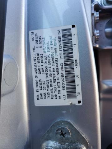 1HGCP26799A199843 - 2009 HONDA ACCORD EX SILVER photo 13