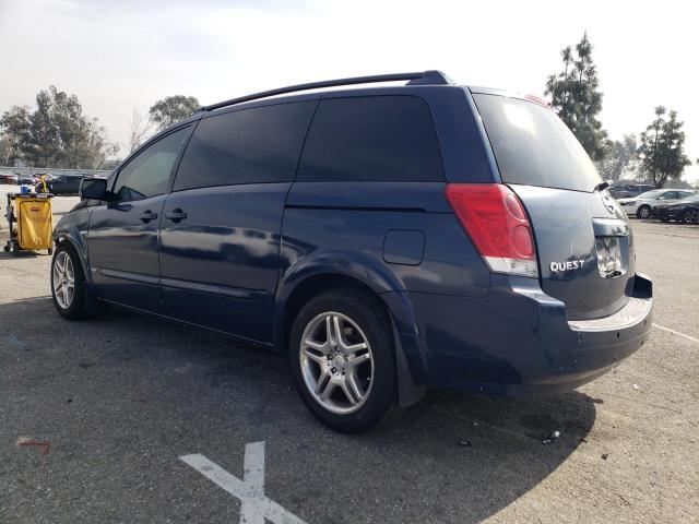 5N1BV28U96N120710 - 2006 NISSAN QUEST S BLUE photo 2