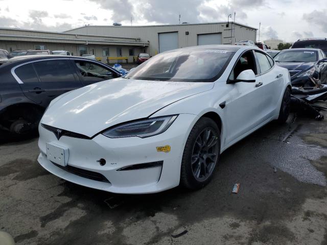 5YJSA1E60NF470689 - 2022 TESLA MODEL S 白色 照片 1