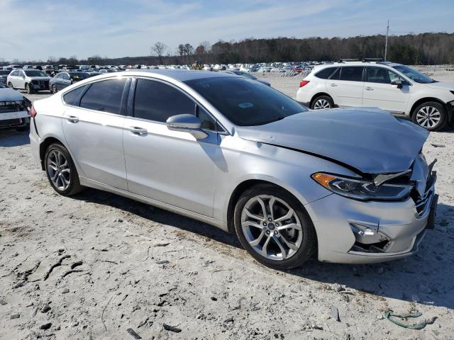 3FA6P0CD7KR236626 - 2019 FORD FUSION SEL SILVER photo 4