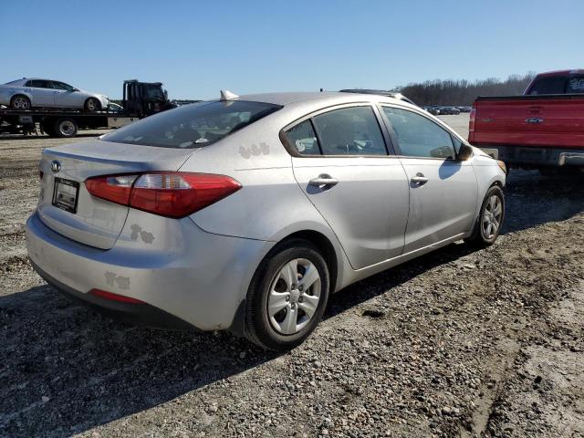 KNAFK4A6XG5538021 - 2016 KIA FORTE LX SILVER photo 3