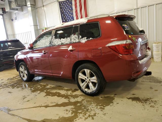 JTEES43A782048148 - 2008 TOYOTA HIGHLANDER SPORT RED photo 2