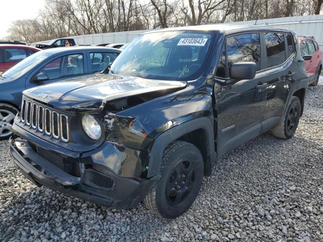 ZACCJBAB3HPG02533 - 2017 JEEP RENEGADE SPORT BLACK photo 1