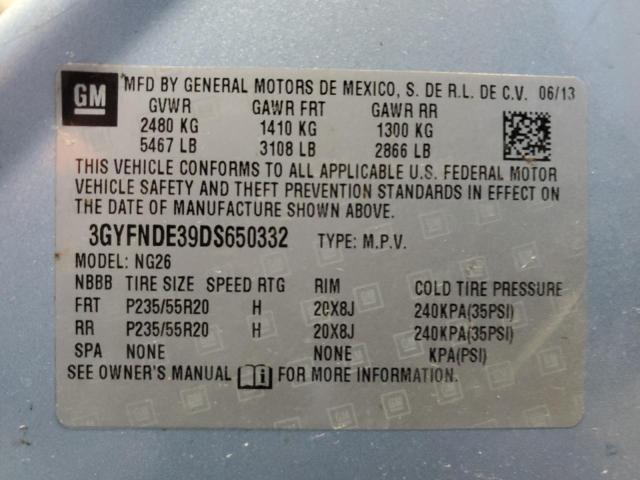 3GYFNDE39DS650332 - 2013 CADILLAC SRX PERFORMANCE COLLECTION Көк фото 14