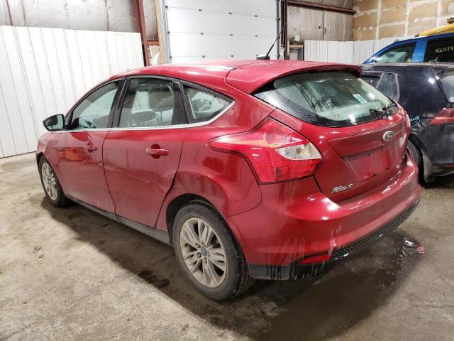 1FAHP3M23CL237800 - 2012 FORD FOCUS SEL BURGUNDY photo 2