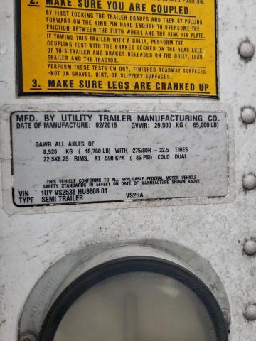 1UYVS2538HU860801 - 2017 UTILITY TRAILER Blanco foto 10