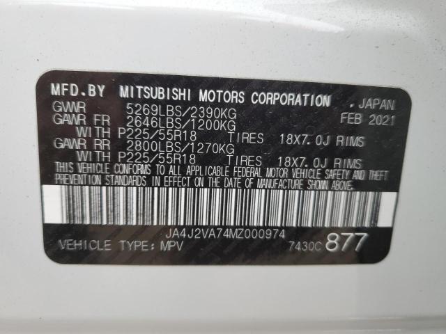 JA4J2VA74MZ000974 - 2021 MITSUBISHI OUTLANDER FE WHITE photo 14