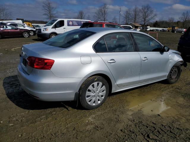 3VW2K7AJ6CM355627 - 2012 VOLKSWAGEN JETTA BASE SILVER photo 3