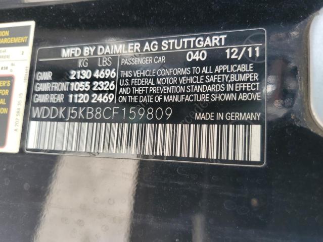 WDDKJ5KB8CF159809 - 2012 MERCEDES-BENZ E 350 BLACK photo 12