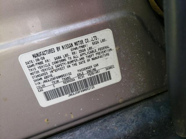 JNKAJ09F99M952122 - 2009 INFINITI EX35 BASE Թուխ լուսանկար 13