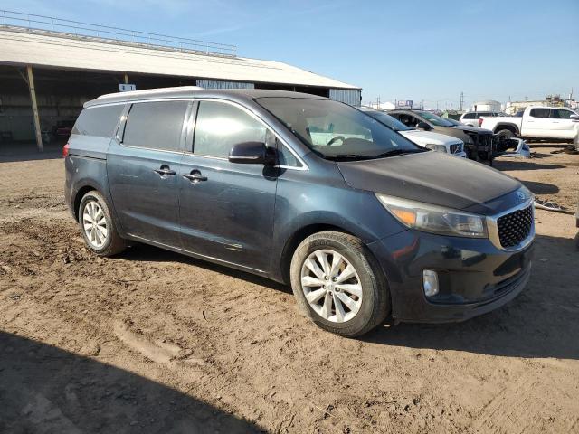 KNDMC5C10F6021821 - 2015 KIA SEDONA EX BLUE photo 4