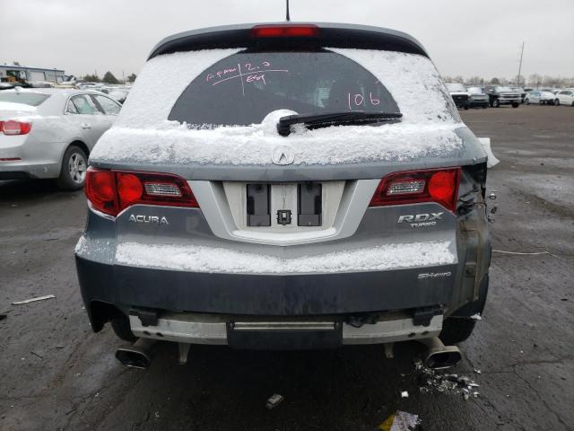 5J8TB1H22CA001203 - 2012 ACURA RDX GRAY photo 6