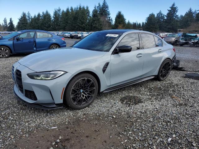 WBS43AY02NFL74349 - 2022 BMW M3 COMPETITION SILVER photo 1