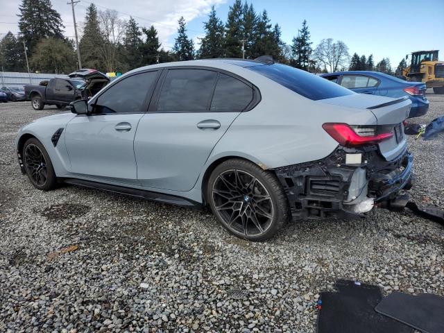 WBS43AY02NFL74349 - 2022 BMW M3 COMPETITION SILVER photo 2