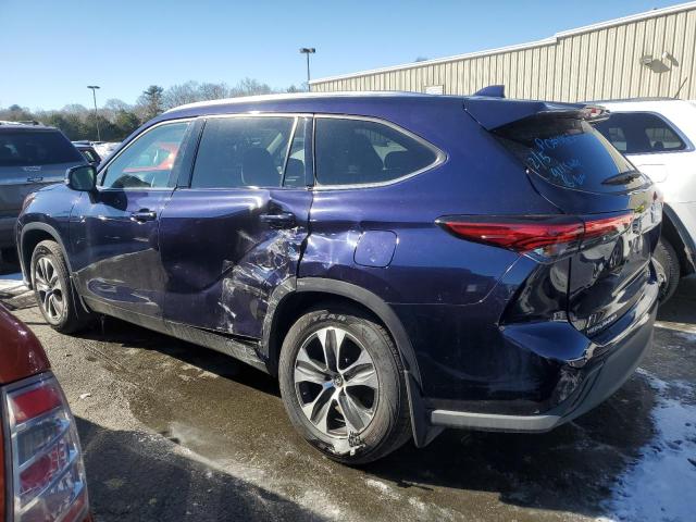 5TDGZRBH0MS540480 - 2021 TOYOTA HIGHLANDER XLE BLUE photo 2