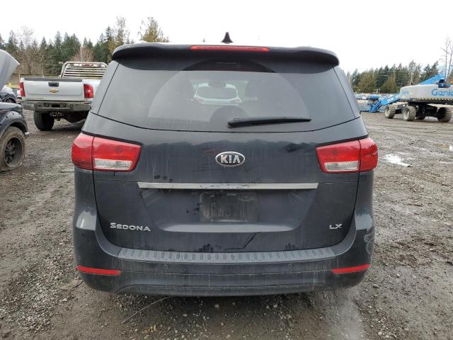 KNDMB5C15H6280407 - 2017 KIA SEDONA LX BLACK photo 6