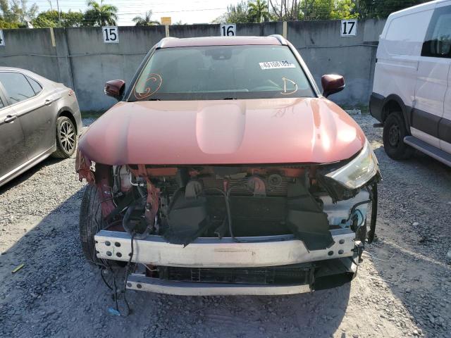 5TDGARAH6MS504513 - 2021 TOYOTA HIGHLANDER HYBRID XLE RED photo 5